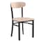 Flash Furniture Metal Dining Chair with Natural Wood Seat & Back XU-DG6V5B-NAT-GG - alternate 3